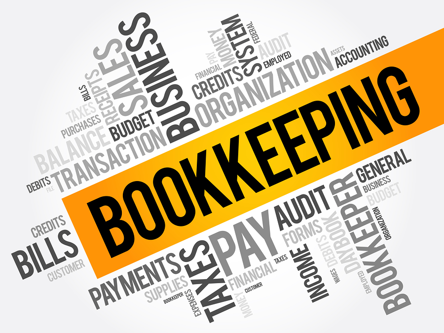 Bookkeeping word cloud collage business concept background